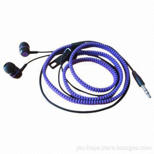 Fashionable Zippered Headset without Microphone, Under CE and RoHS Marks